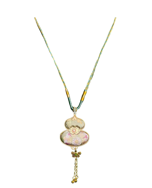 Twelve Flower Goddesses Song Brocade Necklace (Sudi) 苏地十二花神宋锦项链