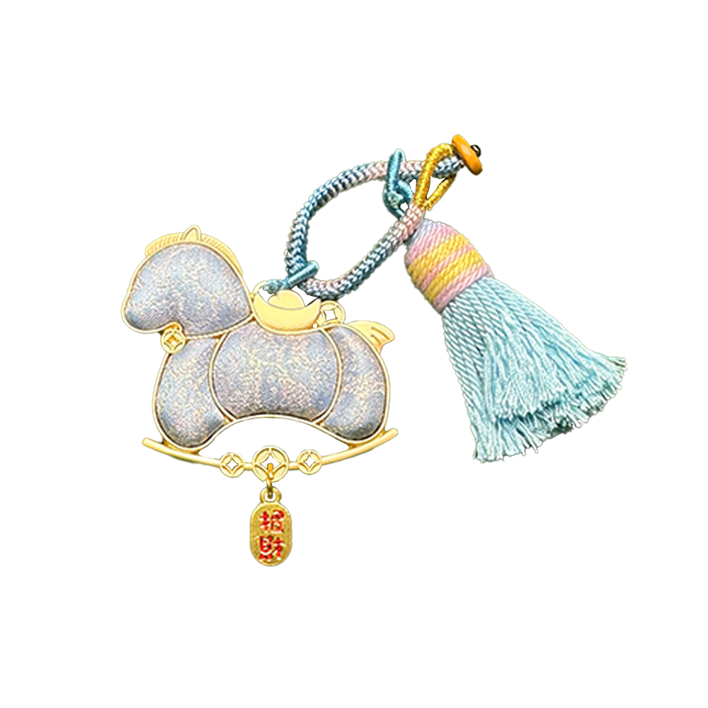 Li Dexi "Auspicious Clouds & Auspicious Snow" Song Brocade Bag Charm 李德喜祥云瑞雪宋锦包挂