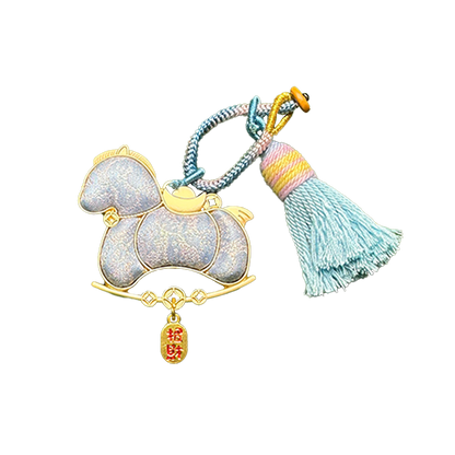 Li Dexi "Auspicious Clouds & Auspicious Snow" Song Brocade Bag Charm 李德喜祥云瑞雪宋锦包挂