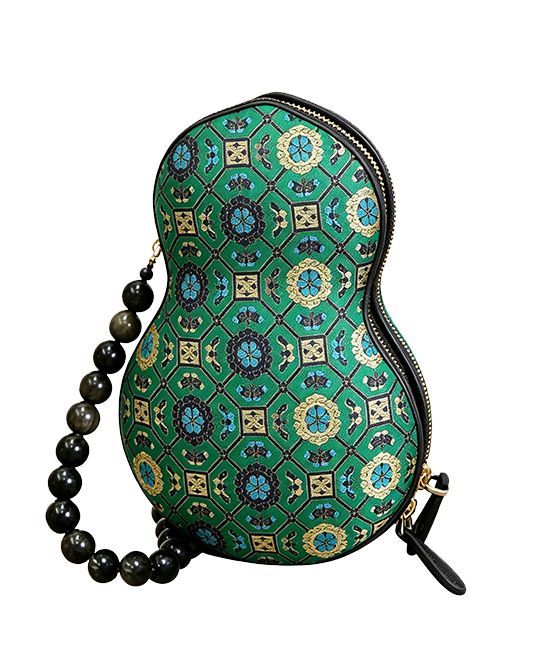Shangjiukai Four-Directional Radiance Song Brocade Gourd Handbag | 上久楷四达晕宋锦葫芦包