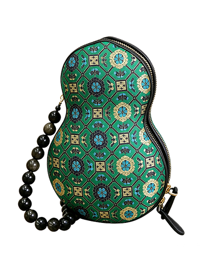 Shangjiukai Four-Directional Radiance Song Brocade Gourd Handbag | 上久楷四达晕宋锦葫芦包