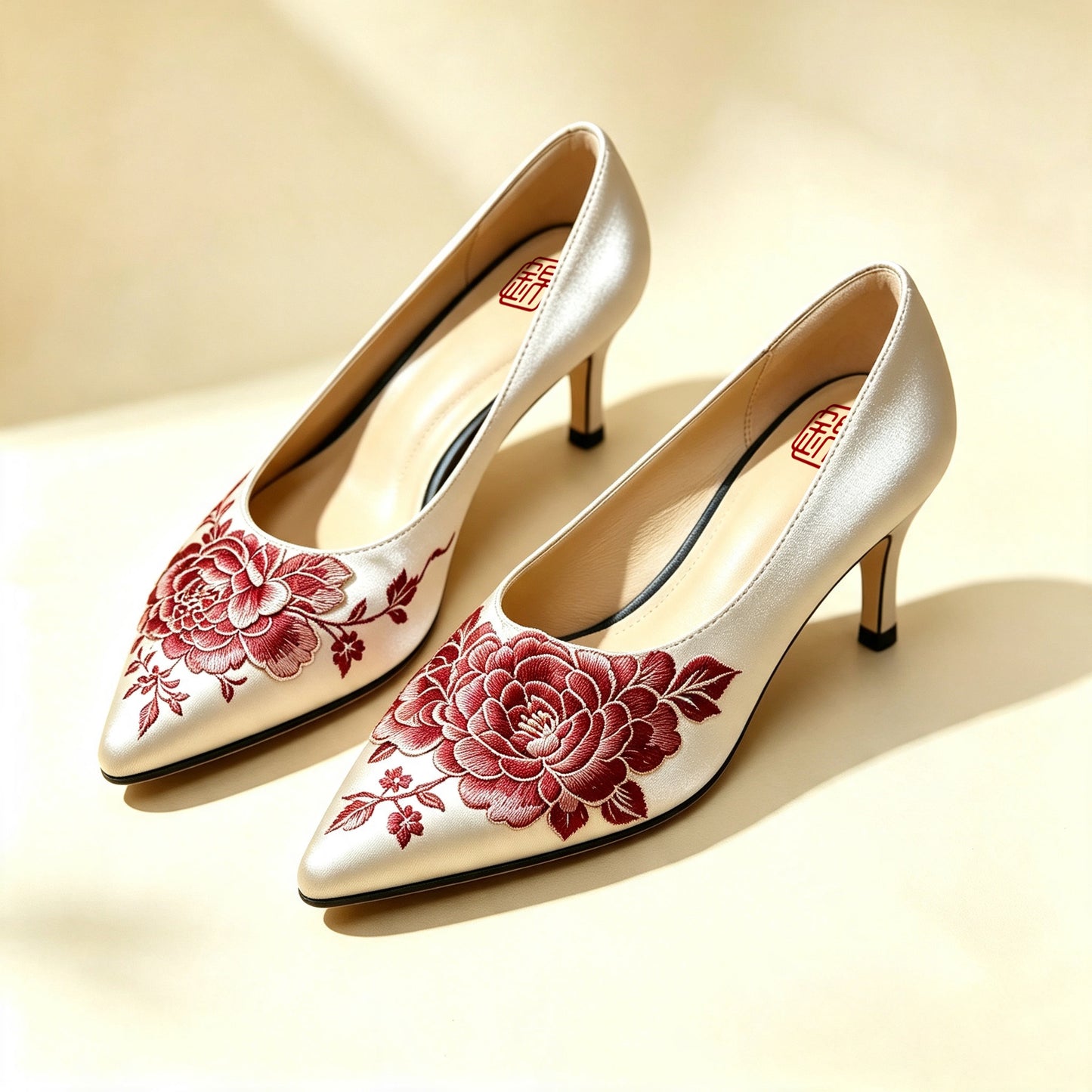 Custom Handcrafted Vintage Satin High Heels | 定制老缎复古高跟鞋