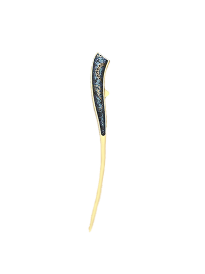 Navy Badayun with Mother-of-Pearl Inlay Song Brocade Hairpin · Shangjiukai 上久楷螺钿藏蓝八达晕宋锦发簪