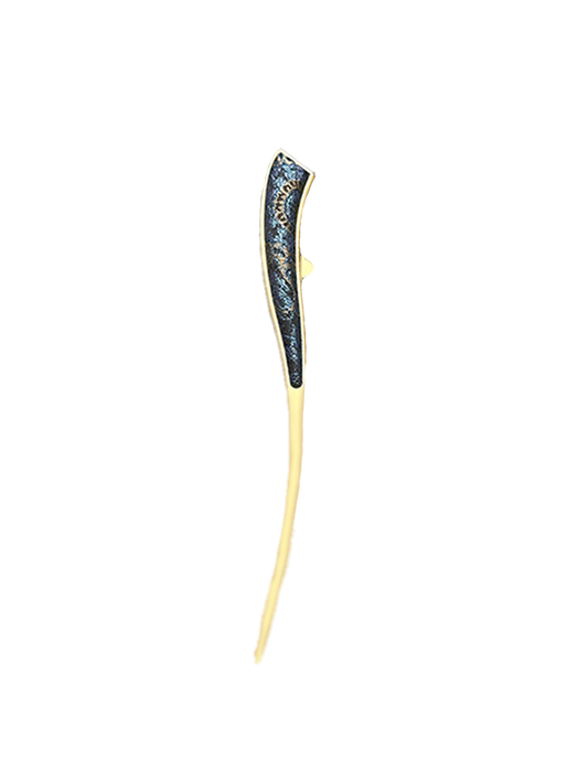 Navy Badayun with Mother-of-Pearl Inlay Song Brocade Hairpin · Shangjiukai 上久楷螺钿藏蓝八达晕宋锦发簪