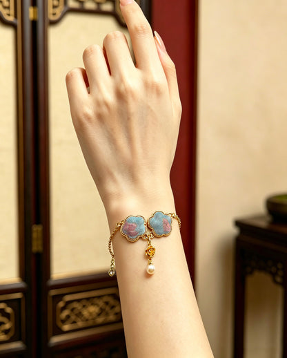 Li Dexi Peach Forest Bai Ze Song Brocade Bracelet | 李德喜桃林白泽宋锦手链