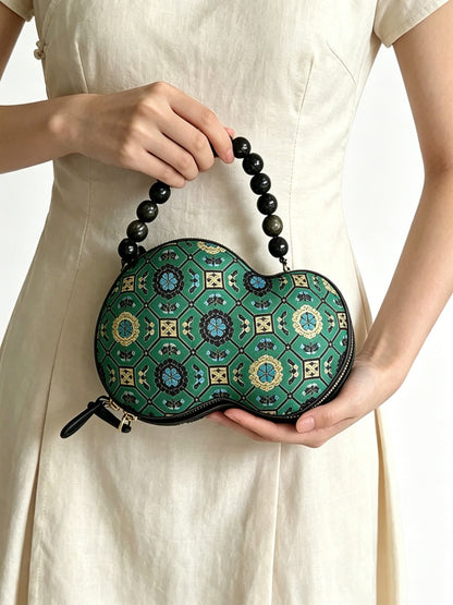 Shangjiukai Four-Directional Radiance Song Brocade Gourd Handbag | 上久楷四达晕宋锦葫芦包
