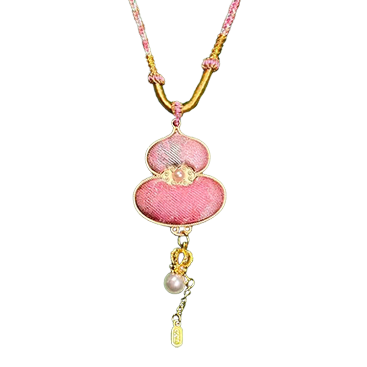 Rose Tale Song Brocade Necklace by Lu Meiying 陆美英玫瑰故事宋锦项链