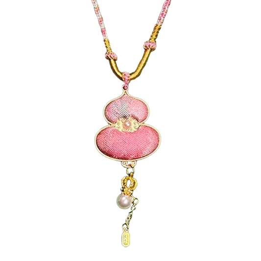 Rose Tale Song Brocade Necklace by Lu Meiying 陆美英玫瑰故事宋锦项链