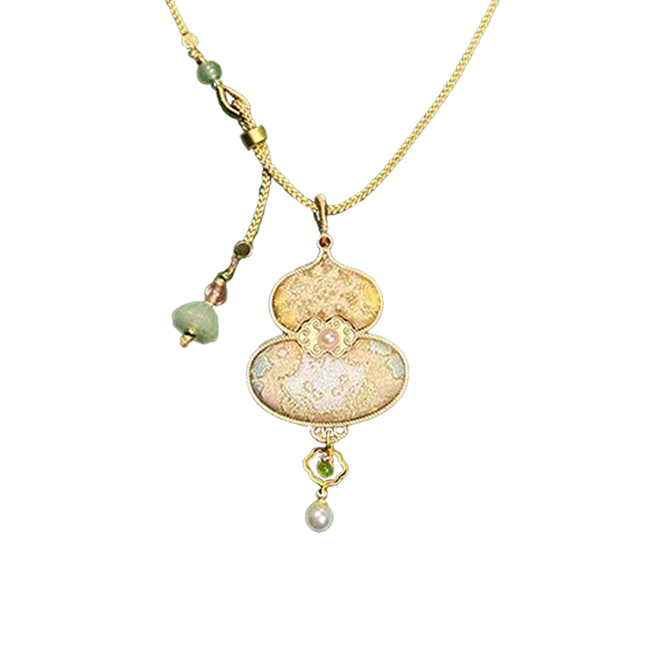 Ruyi & Victory Patterns Song Brocade Necklace · Shangjiukai 上久楷如意定胜宋锦项链