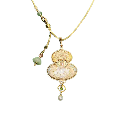 Ruyi & Victory Patterns Song Brocade Necklace · Shangjiukai 上久楷如意定胜宋锦项链