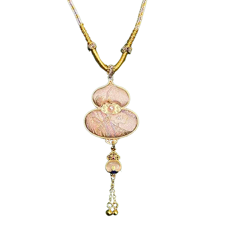 Colorful Butterflies Song Brocade Necklace · Shangjiukai 上久楷瑞彩蝶舞宋锦项链