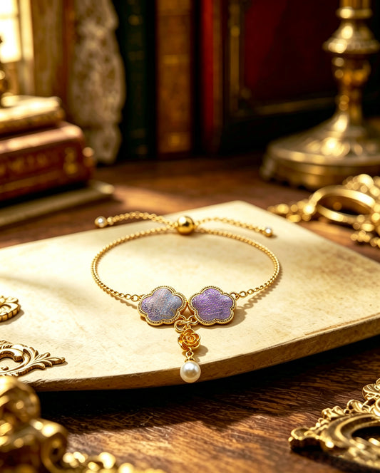 Yujiutian Purple Star Dream Song Brocade Bracelet | 御九天紫色星梦宋锦手链
