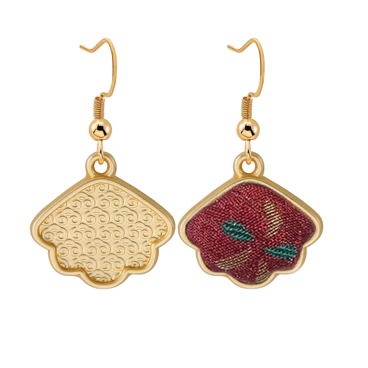 Song Brocade Handmade Earrings, Lucky Horse Motif 马上有钱宋锦手工耳环