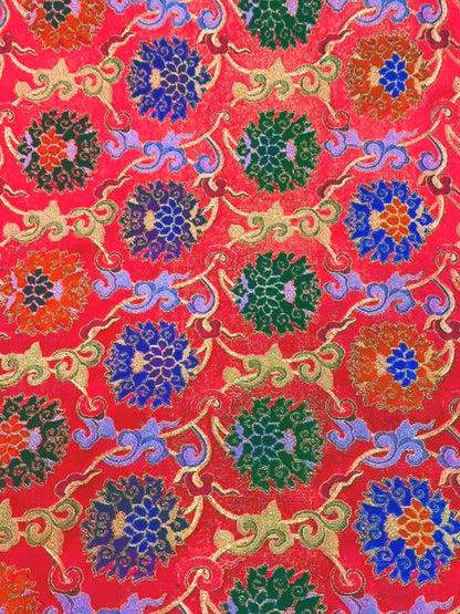 Multicolored Yun Brocade & Zhang Satin Gourd Handbag | 红彩云锦漳缎葫芦包