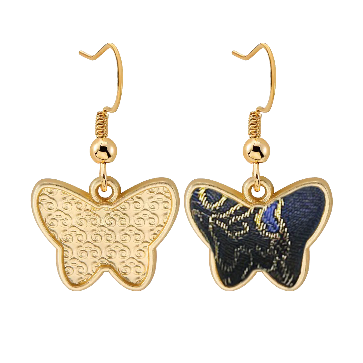 Song Brocade Earrings | Blue Horse & Blessing Pattern, by Qian Xiaoping 钱小萍蓝色马上有福宋锦耳环