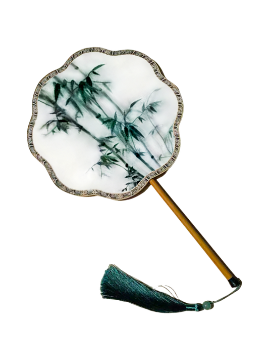 Rising Step by Step Suzhou Embroidery Round Fan 节节高升苏绣团扇