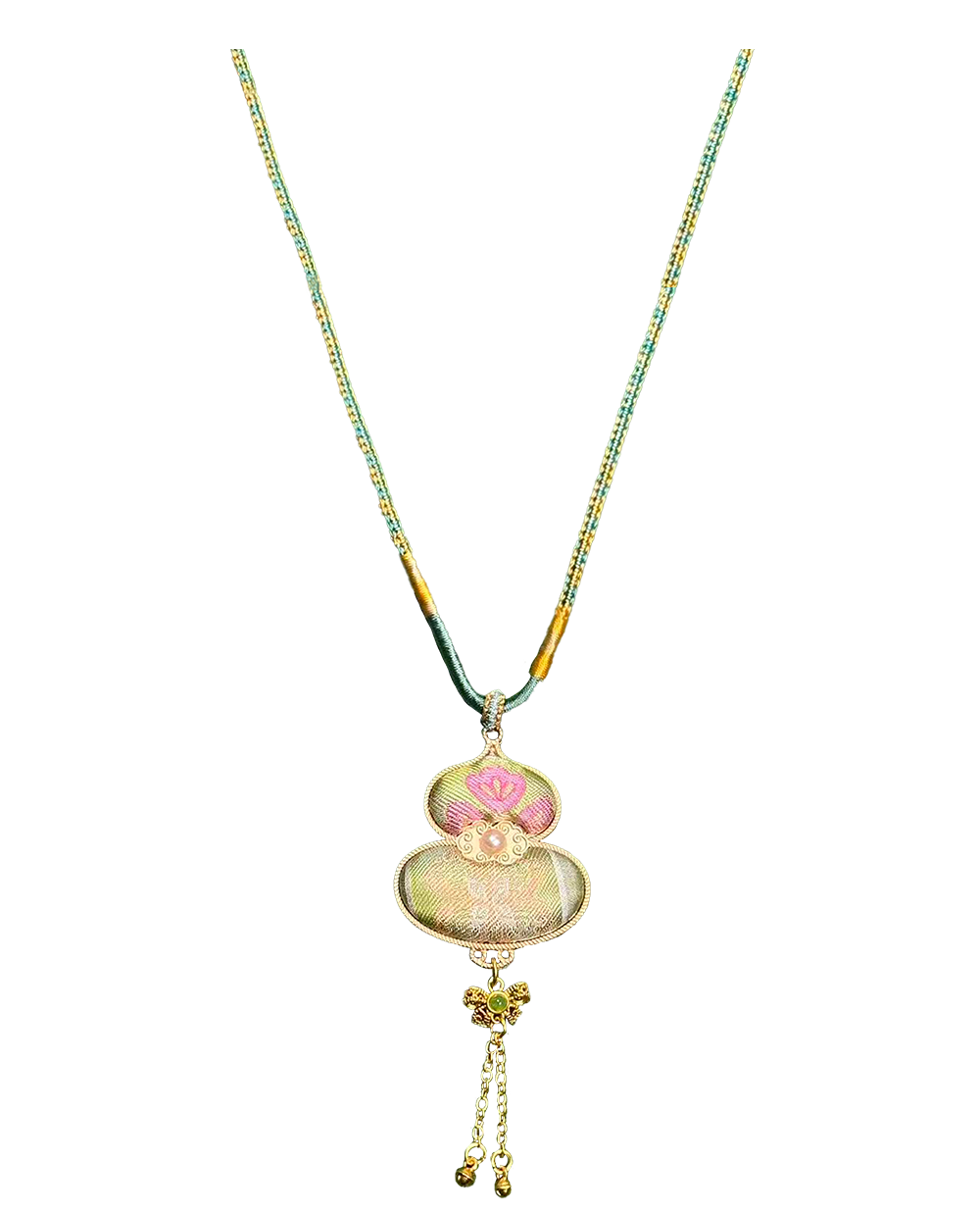Twelve Flower Goddesses Song Brocade Necklace (Sudi) 苏地十二花神宋锦项链