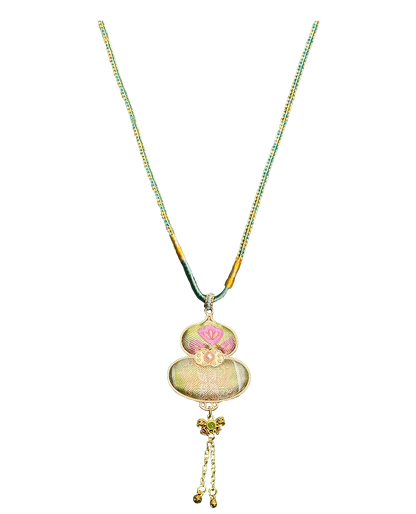 Twelve Flower Goddesses Song Brocade Necklace (Sudi) 苏地十二花神宋锦项链