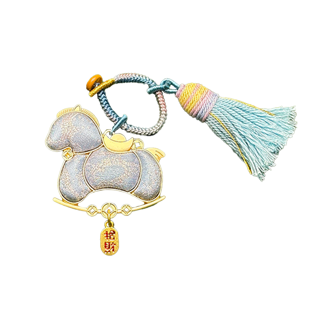 Li Dexi "Auspicious Clouds & Auspicious Snow" Song Brocade Bag Charm 李德喜祥云瑞雪宋锦包挂