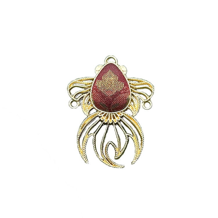 Ruyi & Treasure Flower Floating Light Brocade Brooch by Li Dexi 李德喜如意宝相花浮光锦胸针