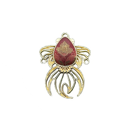 Ruyi & Treasure Flower Floating Light Brocade Brooch by Li Dexi 李德喜如意宝相花浮光锦胸针