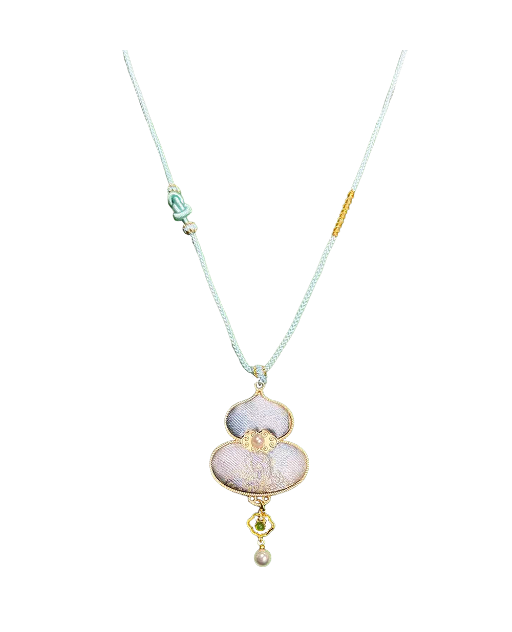 Fragrant Blossoms Song Brocade Necklace by Zhang Guoquan 张国权郁满天香宋锦项链