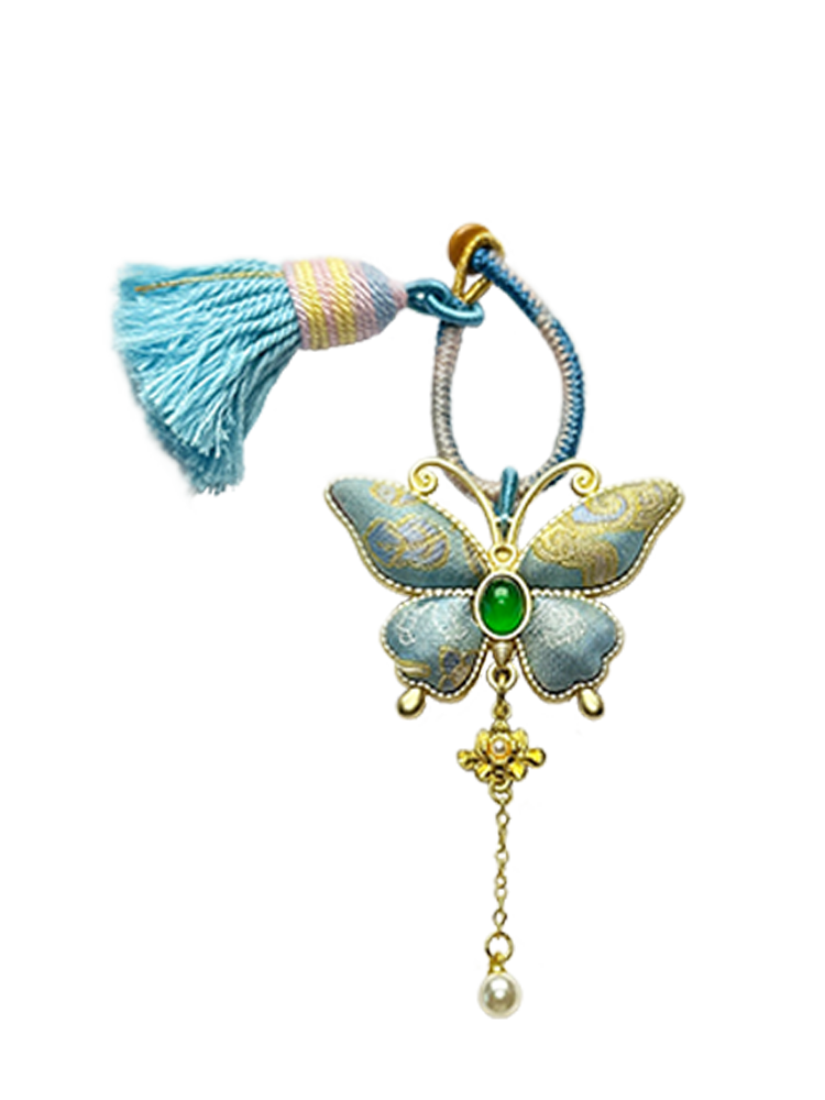 Qian Xiaoping "Dragon & Horse Spirit" Song Brocade Bag Charm 钱小萍龙马精神纹宋锦包挂
