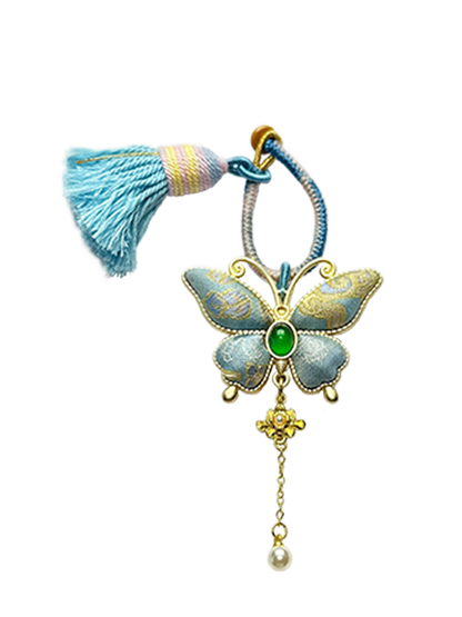 Qian Xiaoping "Dragon & Horse Spirit" Song Brocade Bag Charm 钱小萍龙马精神纹宋锦包挂