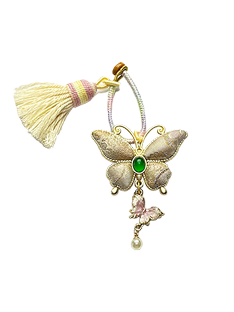 Shangjiukai "Colorful Butterflies" Song Brocade Bag Charm 上久楷瑞彩蝶舞宋锦包挂