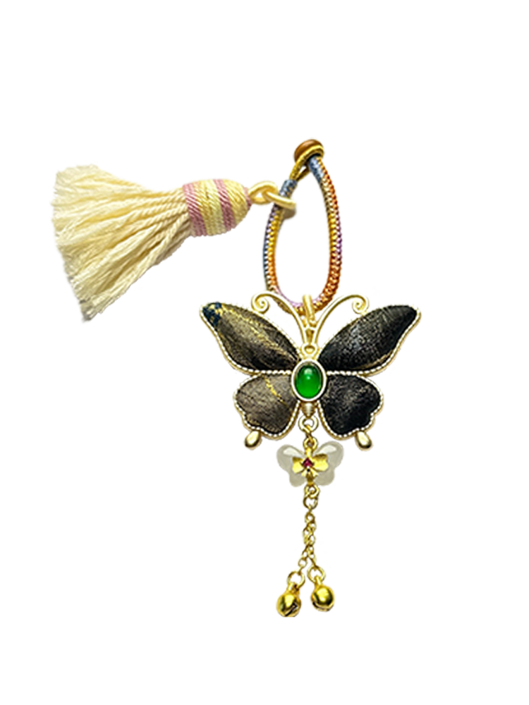 Tea Aroma & Moonlight over Lotus Pond Song Brocade Bag Charm 茶香荷塘月色宋锦包挂
