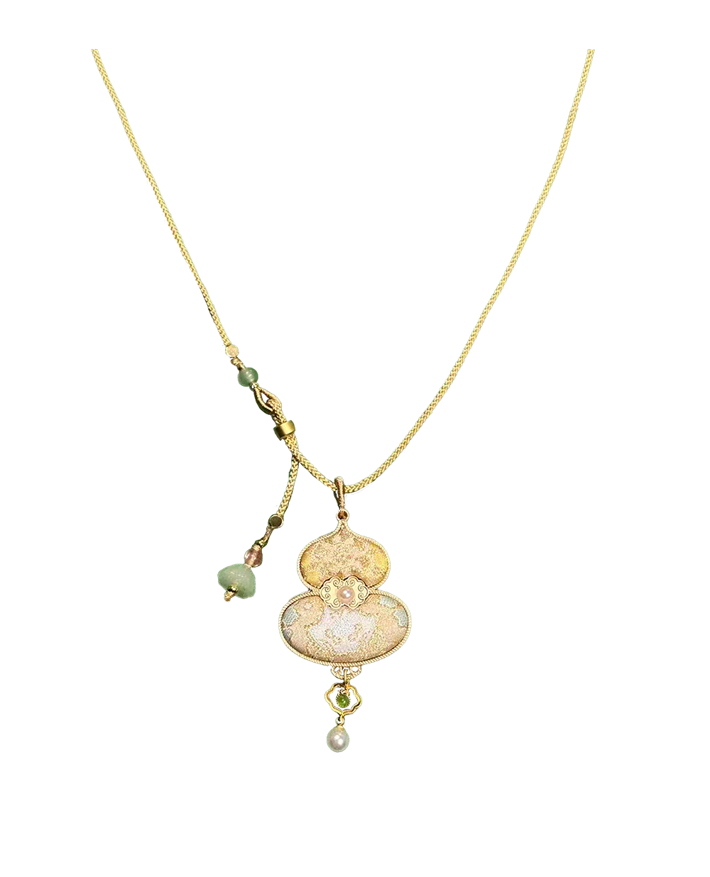 Ruyi & Victory Patterns Song Brocade Necklace · Shangjiukai 上久楷如意定胜宋锦项链
