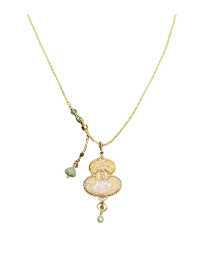 Ruyi & Victory Patterns Song Brocade Necklace · Shangjiukai 上久楷如意定胜宋锦项链