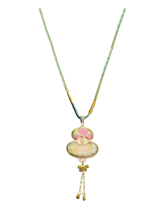 Twelve Flower Goddesses Song Brocade Necklace (Sudi) 苏地十二花神宋锦项链