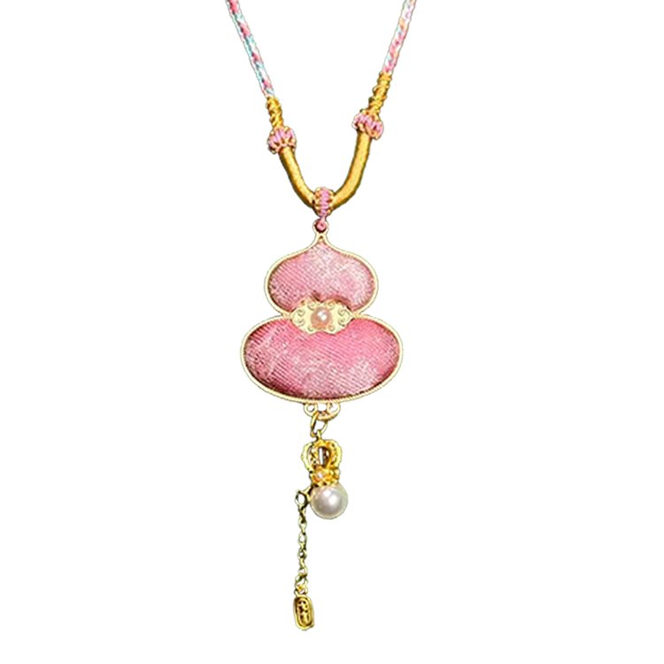 Rose Tale Song Brocade Necklace by Lu Meiying 陆美英玫瑰故事宋锦项链
