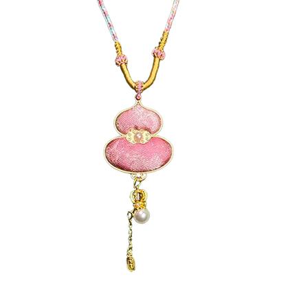 Rose Tale Song Brocade Necklace by Lu Meiying 陆美英玫瑰故事宋锦项链