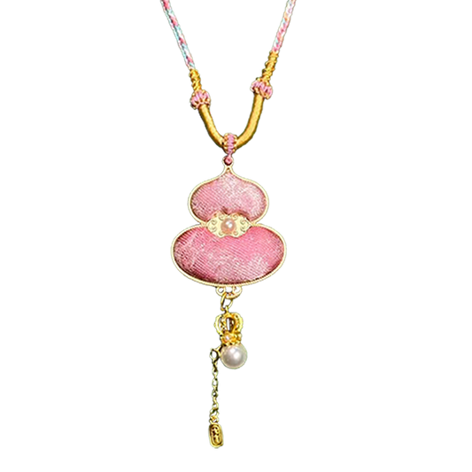 Rose Tale Song Brocade Necklace by Lu Meiying 陆美英玫瑰故事宋锦项链