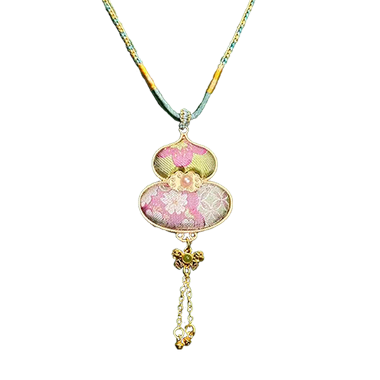 Twelve Flower Goddesses Song Brocade Necklace (Sudi) 苏地十二花神宋锦项链