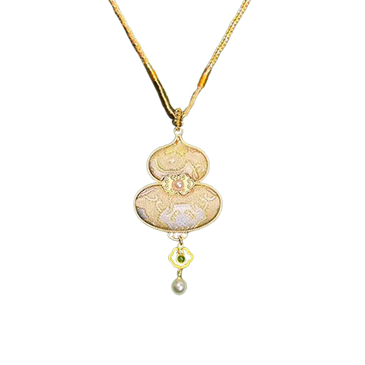 Ruyi & Victory Patterns Song Brocade Necklace · Shangjiukai 上久楷如意定胜宋锦项链