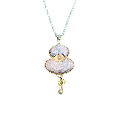 Fragrant Blossoms Song Brocade Necklace by Zhang Guoquan 张国权郁满天香宋锦项链