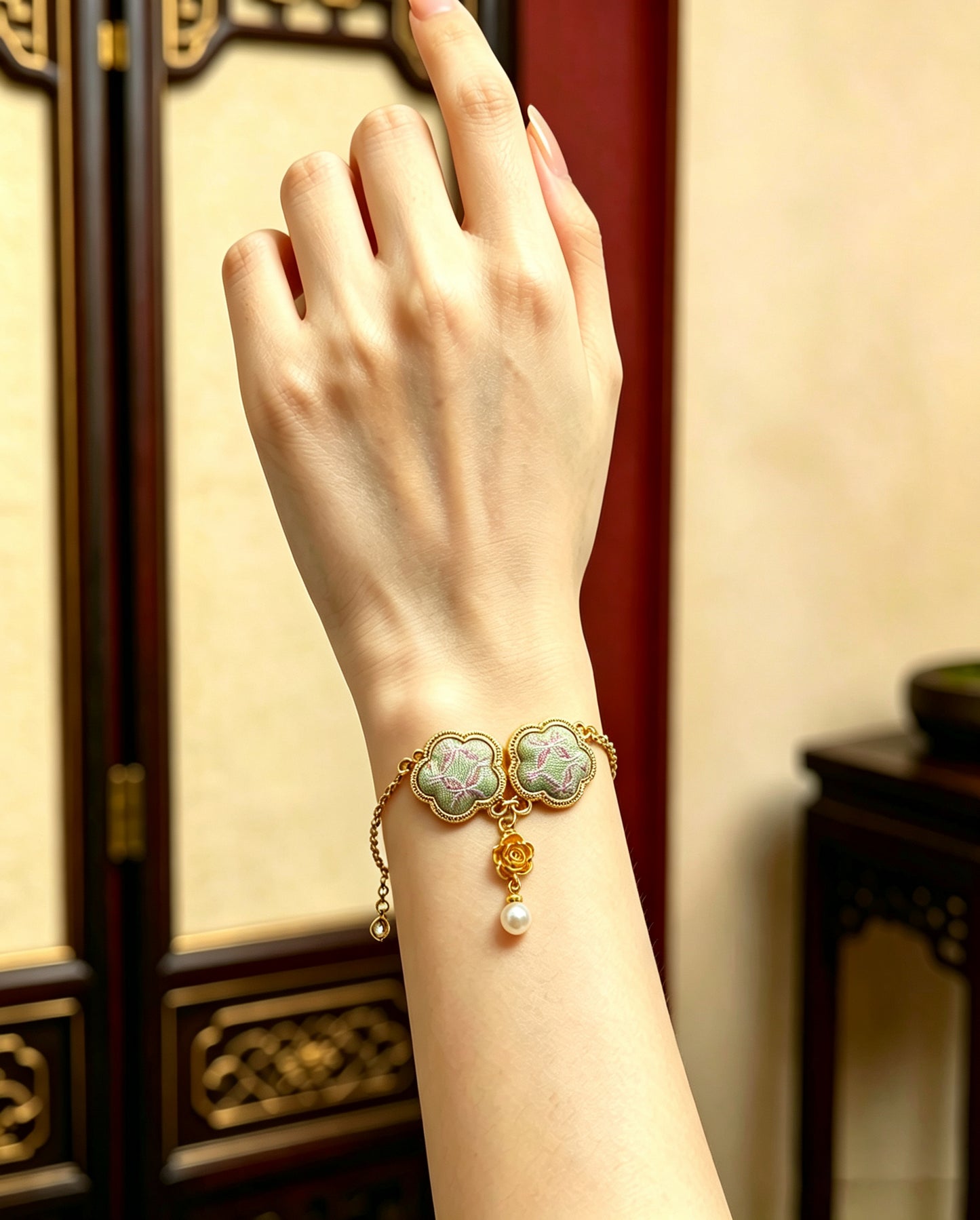 Sudi Twelve Flower Goddesses Song Brocade Bracelet | 苏地十二花神宋锦手链