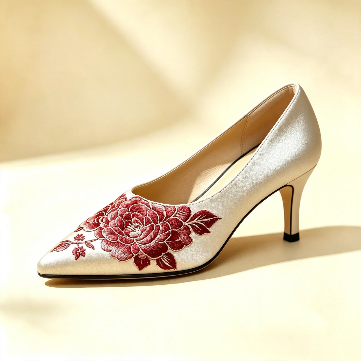 Custom Handcrafted Vintage Satin High Heels | 定制老缎复古高跟鞋