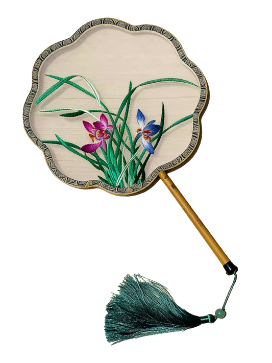 蕙质兰心苏绣团扇
