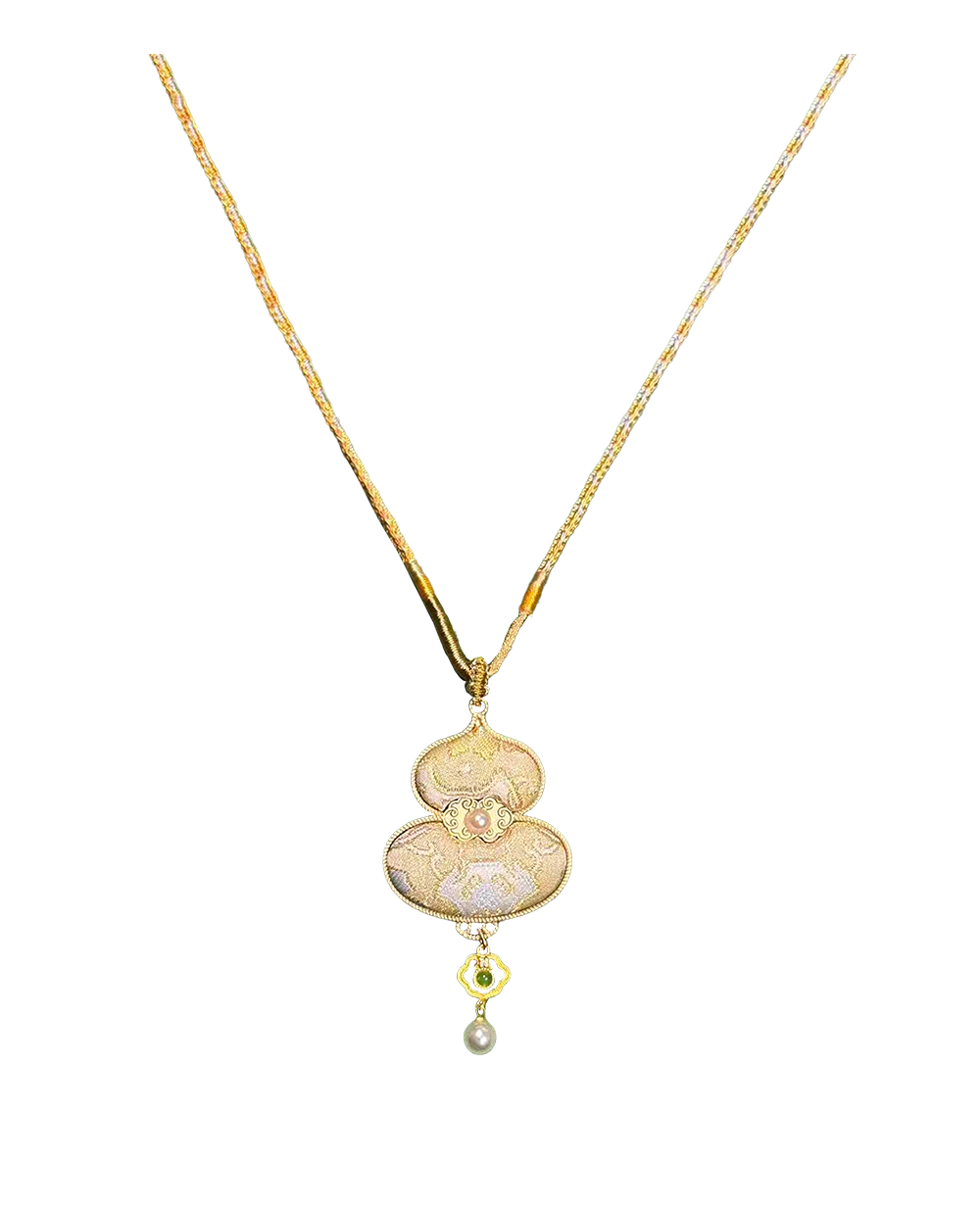 Ruyi & Victory Patterns Song Brocade Necklace · Shangjiukai 上久楷如意定胜宋锦项链
