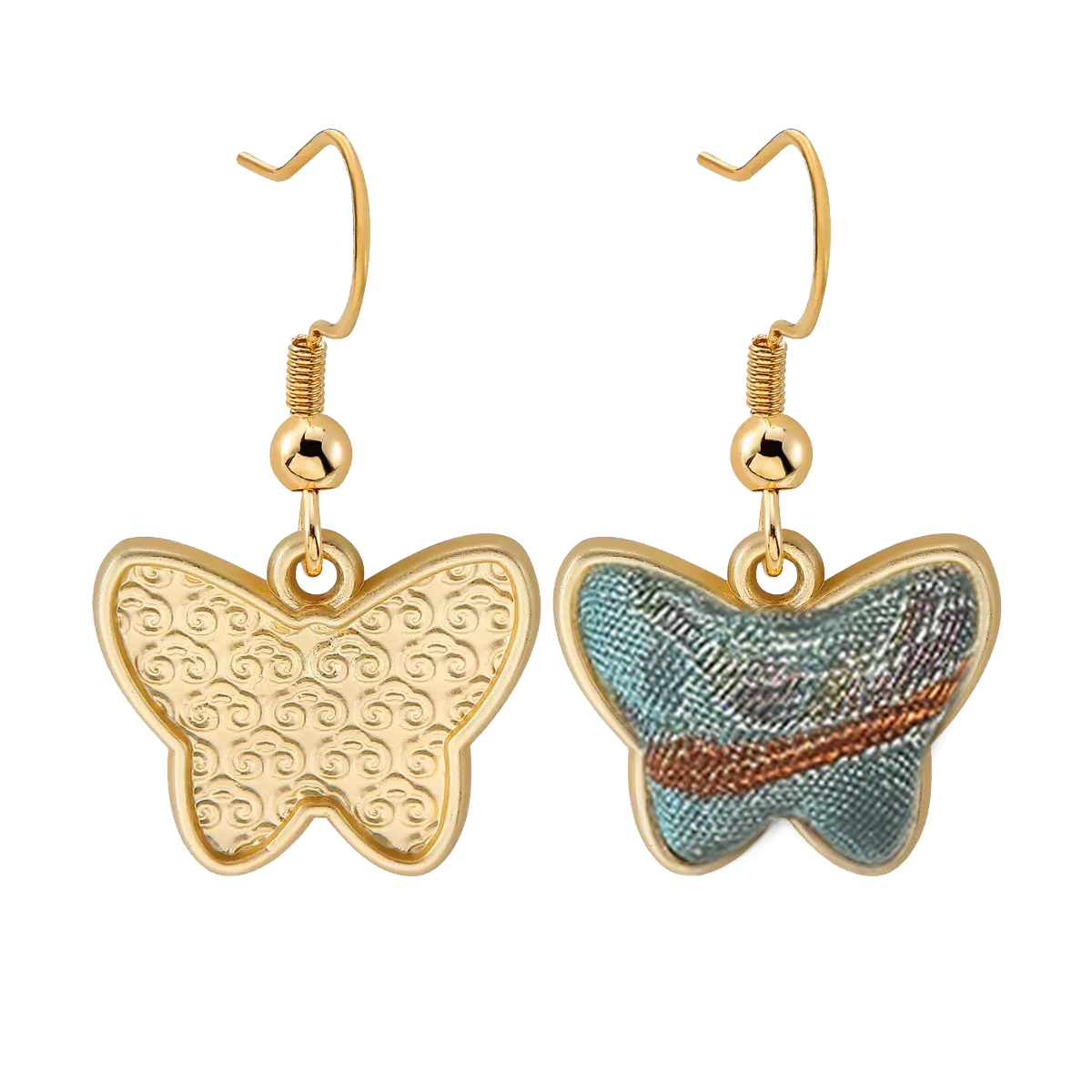 Sanma Song Brocade Handmade Earrings | Phoenix & Treasure Flower 三马凤凰宝相花宋锦手工耳环