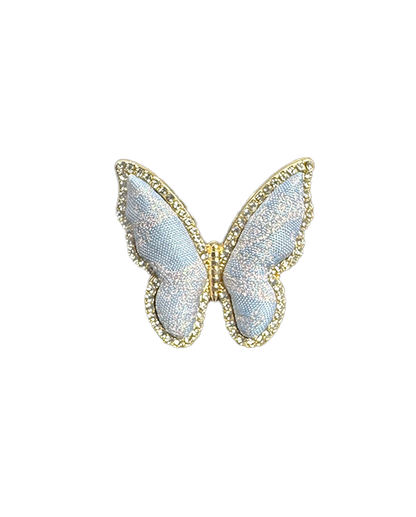 Li Dexi Auspicious Clouds &amp; Blessed Snow Song Brocade Butterfly Ring | 李德喜祥云瑞雪宋锦蝴蝶戒指