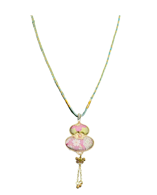 Twelve Flower Goddesses Song Brocade Necklace (Sudi) 苏地十二花神宋锦项链