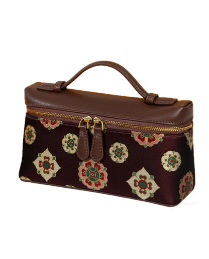 Pipa & Precious Flower Pattern Song Brocade Clutch 琵琶宝相纹宋锦手拿包