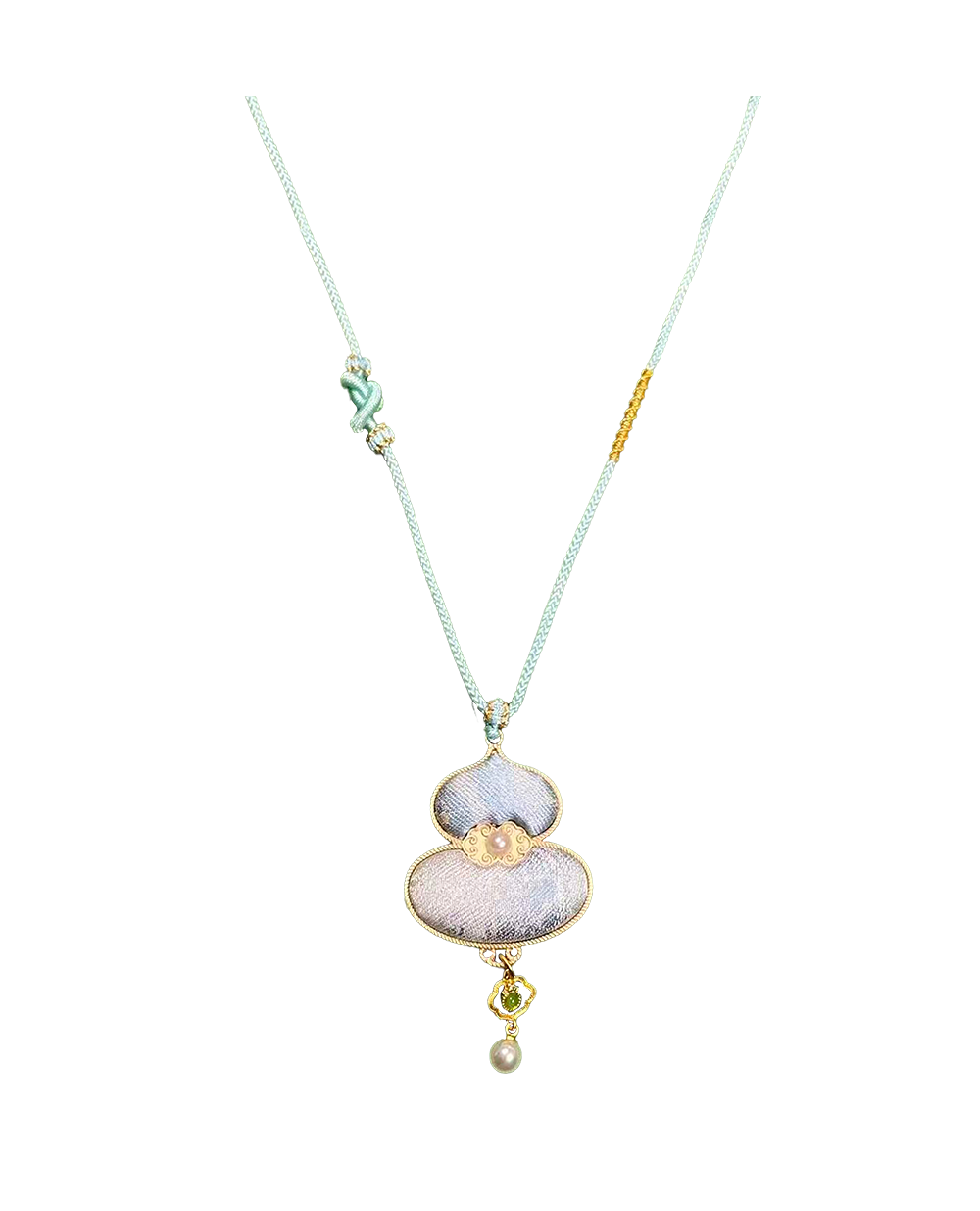 Fragrant Blossoms Song Brocade Necklace by Zhang Guoquan 张国权郁满天香宋锦项链