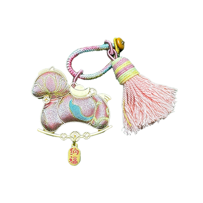 Li Dexi "Leaping Carp" Song Brocade Bag Charm 李德喜鱼跃龙门宋锦包挂