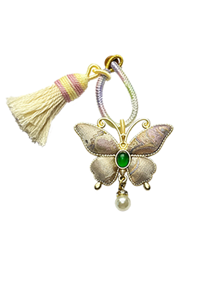 Shangjiukai "Colorful Butterflies" Song Brocade Bag Charm 上久楷瑞彩蝶舞宋锦包挂